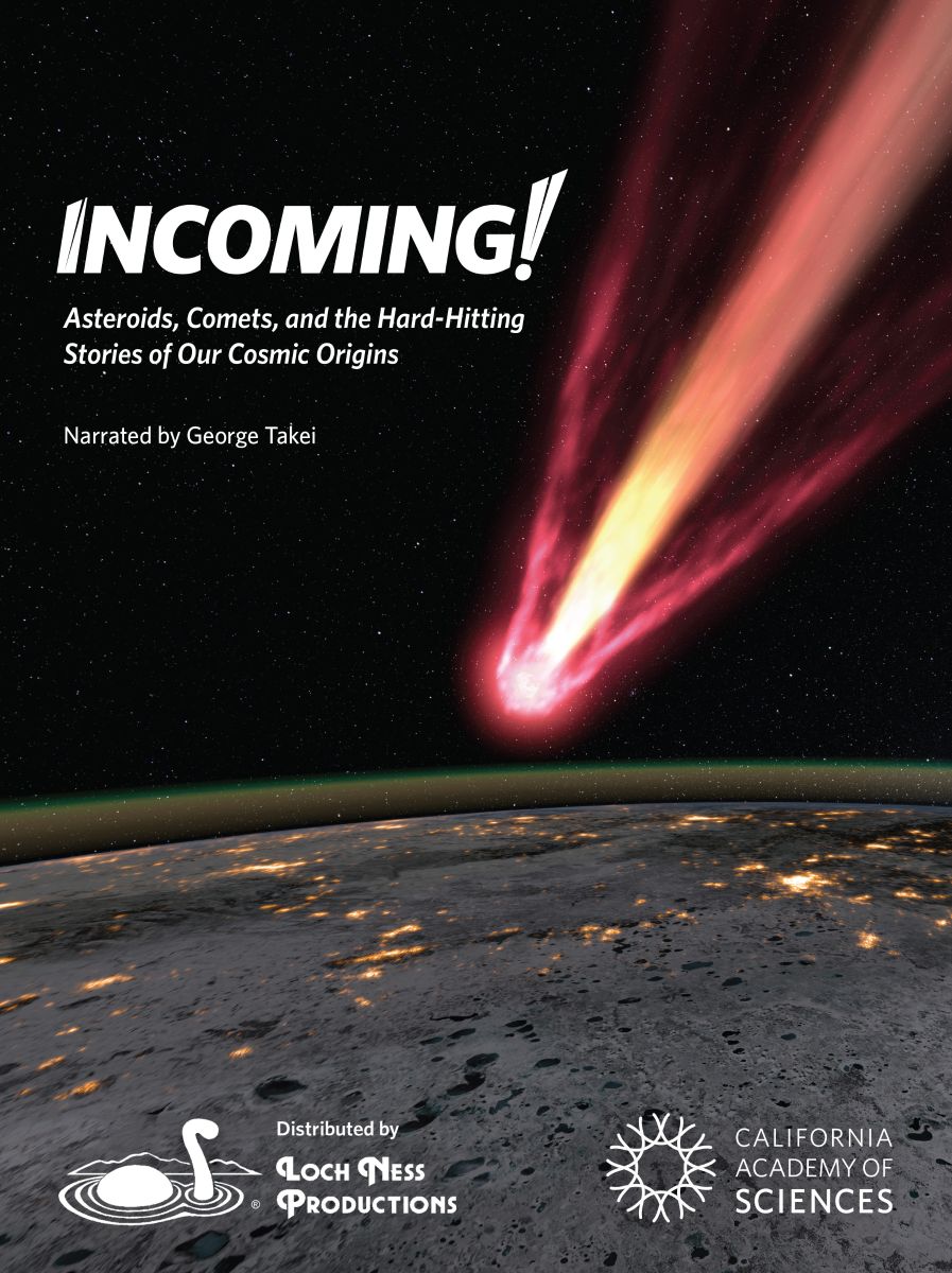 incoming! movie poster with an asteroid 